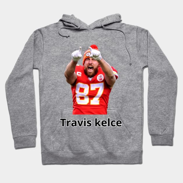 travis kelce kansas city chiefs footbal Hoodie by black lynx